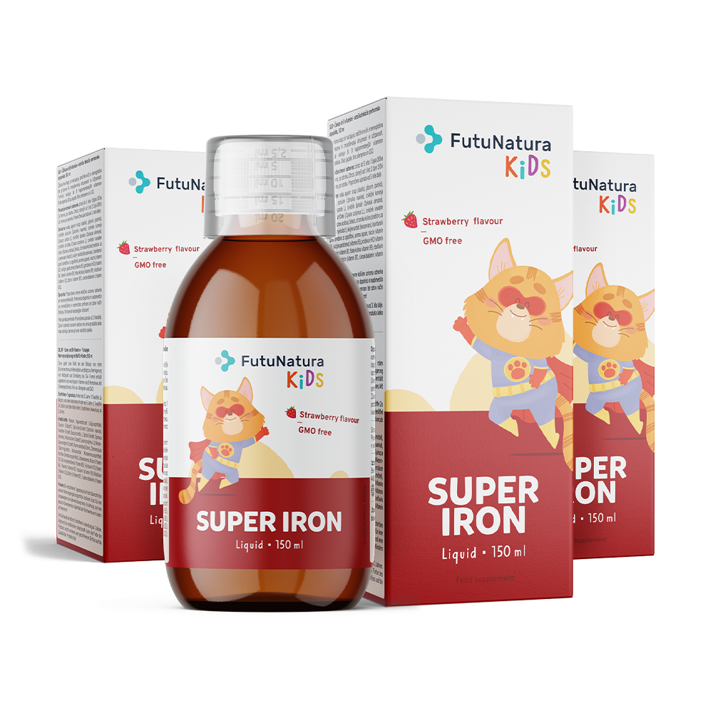 Super Iron: Желязо + В витамини – Детска течна хранителна добавка